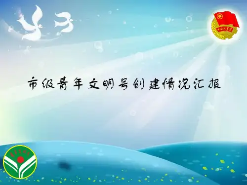 市级青年文明号创建工作汇报 PPT课件