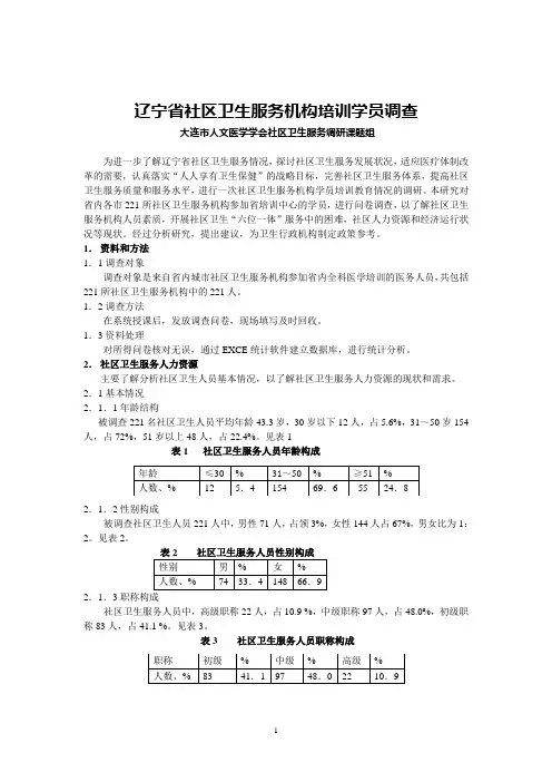 5：辽宁社区卫生服务机构培训学员调查(6400)