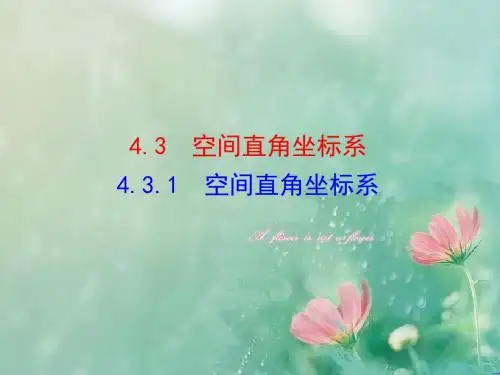 【优选整合】人教A版高中数学必修二 4.3. 空间直角坐标系 课件 (共45张PPT)