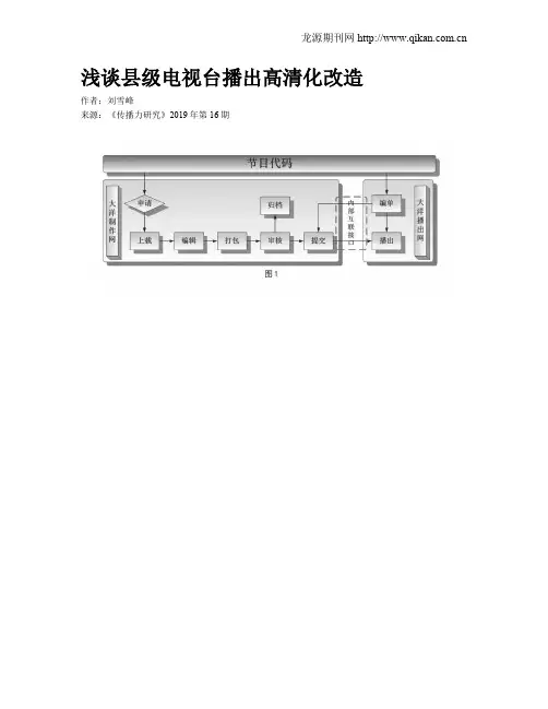 浅谈县级电视台播出高清化改造