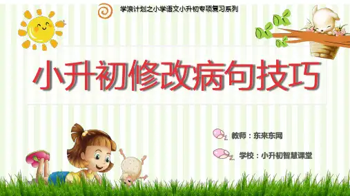小升初修改病句题技巧