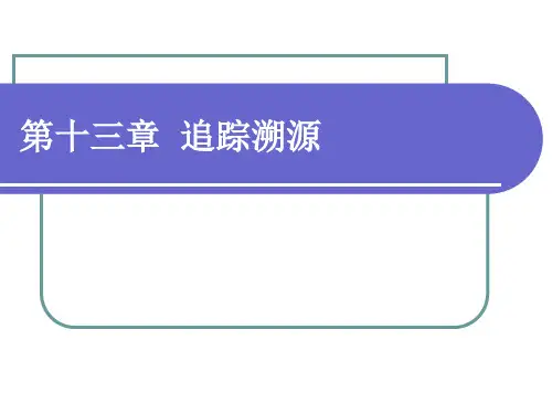 网络攻防技术课件第13章追踪溯源