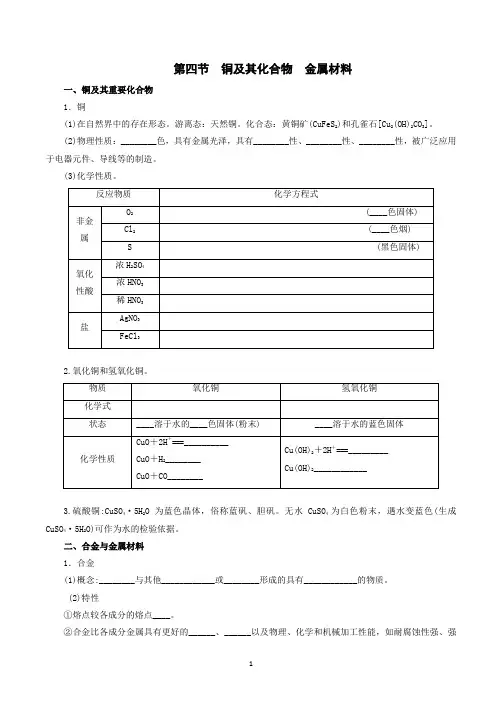 铜及其化合物 金属材料