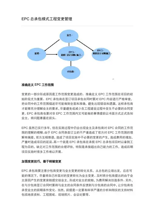 EPC总承包模式工程变更管理