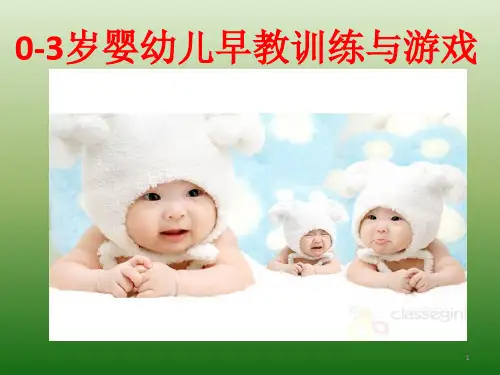 0-3岁婴幼儿教育(早教训练课程)PPT课件