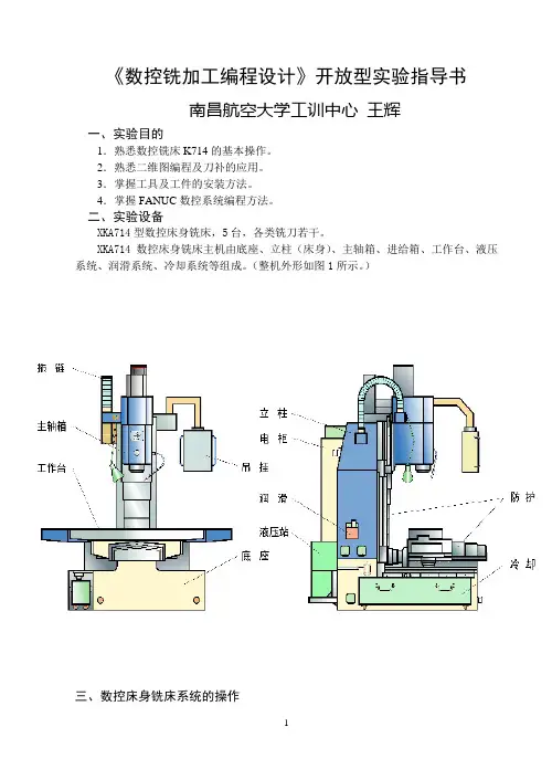 数控铣削加工金工实习教案