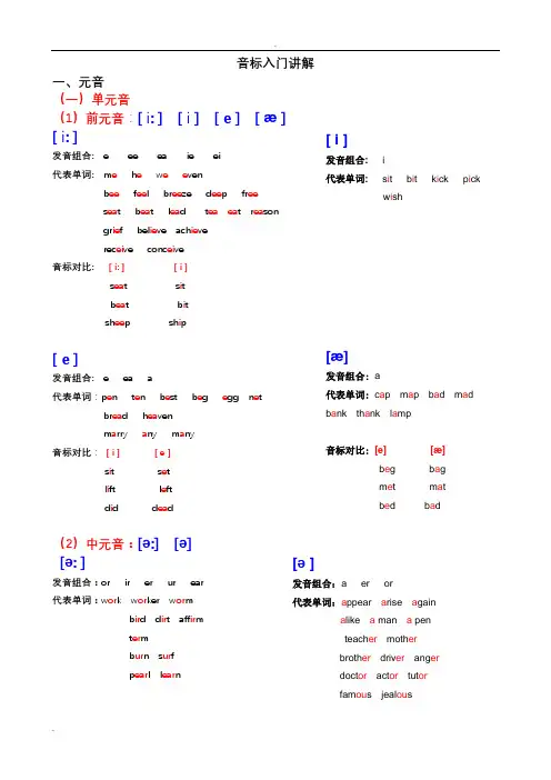 英语音标学习入门