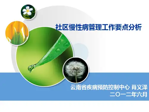 社区慢性病管理工作要点分析