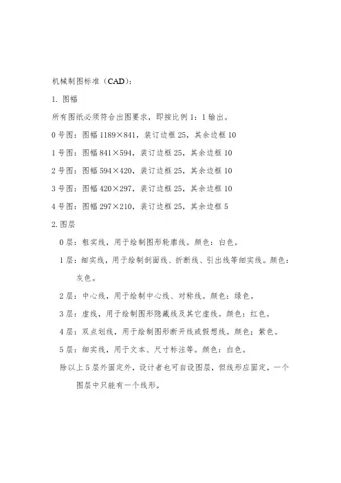 机械制图标准