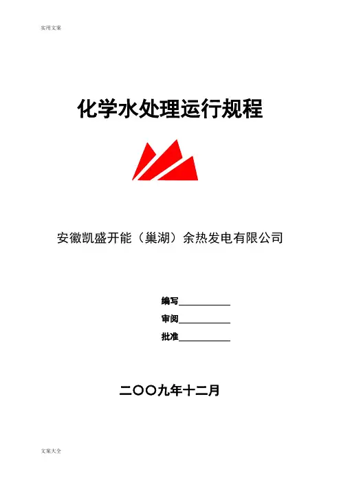 余热发电化水处理培训