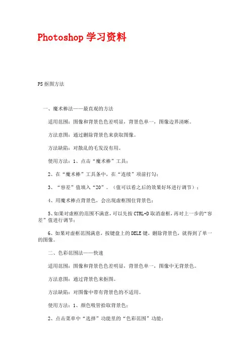 photoshop学习资料