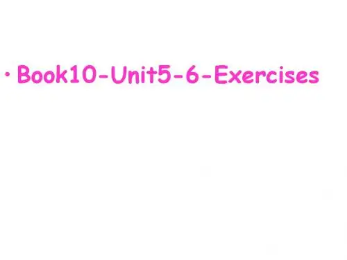 Book10-Unit5-6-Exercises