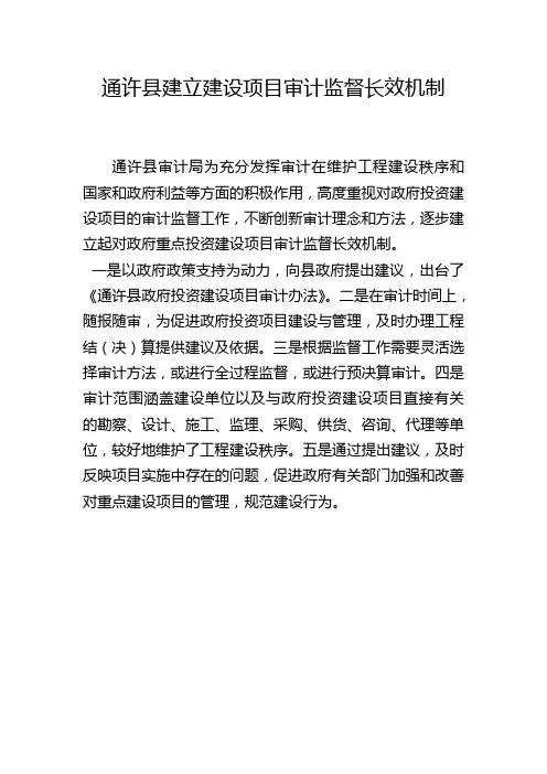 审计监督机制