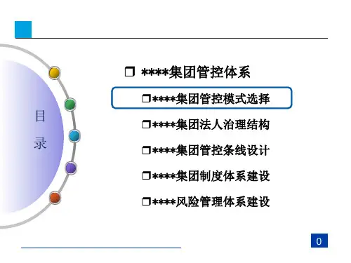 大型企业管控模式战略研究