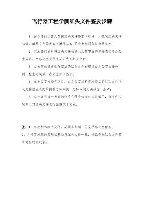 红头文件格式与签发步骤