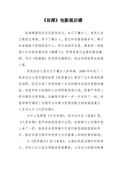 《盲探》电影观后感_0