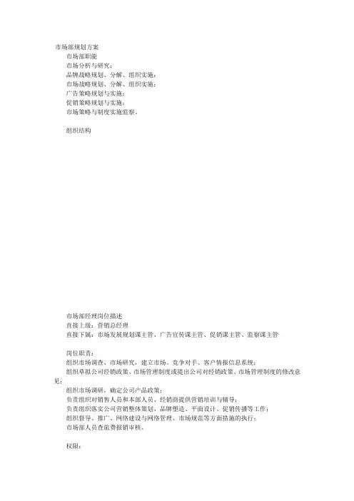 市场部框架搭建