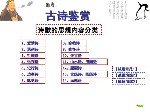 诗歌鉴赏 思想情感