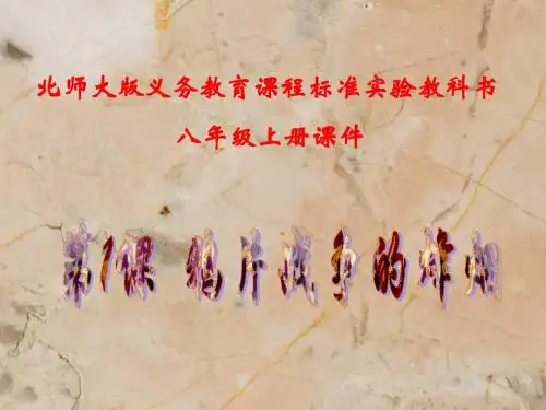 第1课  鸦片战争的烽烟课件