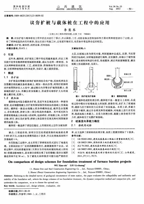 议夯扩桩与载体桩在工程中的应用