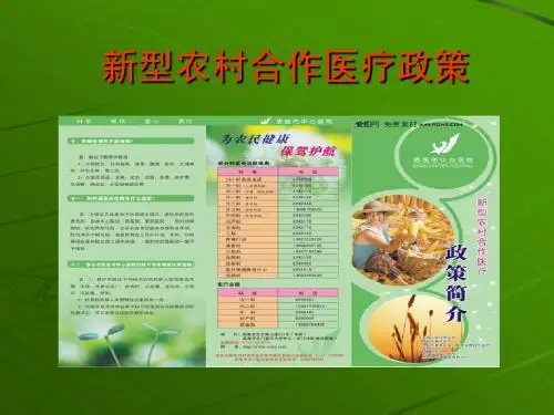 新型农村合作医疗政策课件