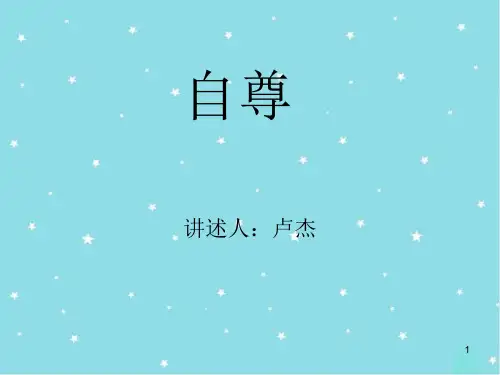 社会心理学自尊PPT课件