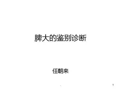 脾大的鉴别诊断PPT课件