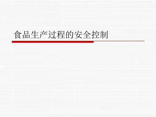 食品生产过程的安全控制PPT课件