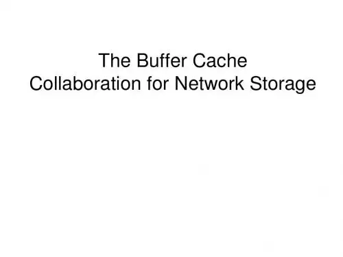 The Buffer Cache Collaboration for Network Storage