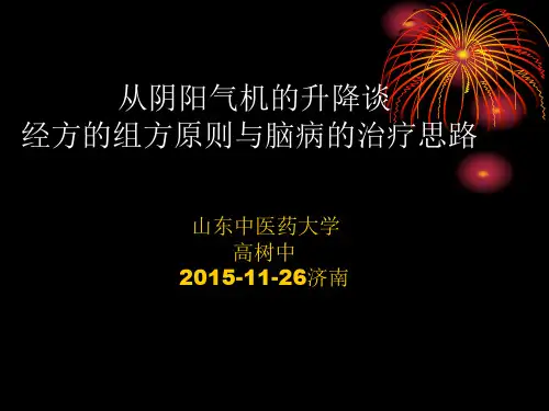 从阴阳气机升降的升降谈经方的组方原则与脑病的治疗思路