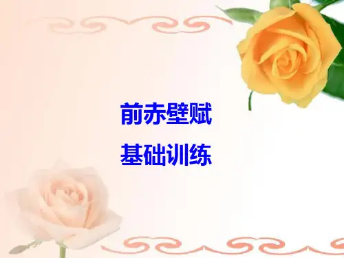 前赤壁赋基础训练