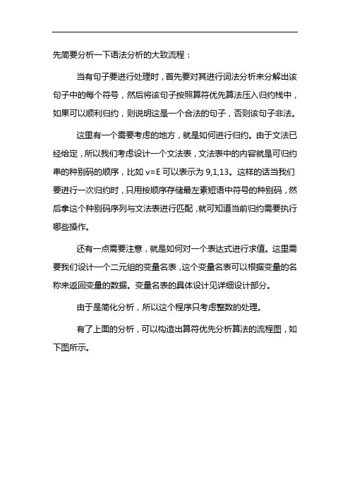 编译原理课程设计