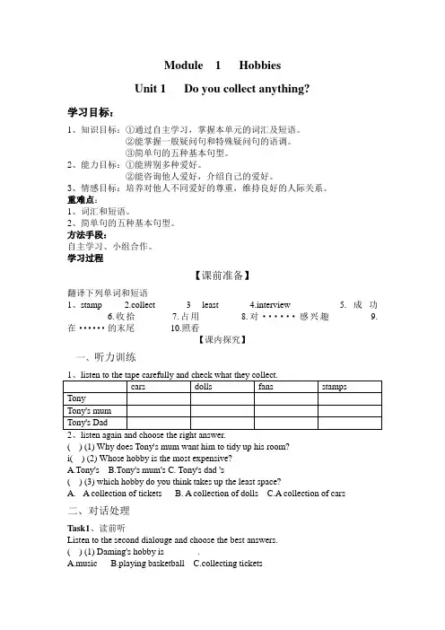 Module  1   Hobbies