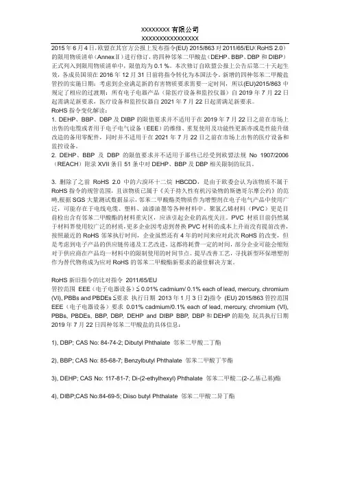 EU欧盟RoHS2.0、2015863