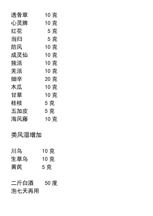 治风湿神秘土方