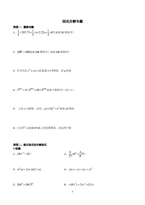 因式分解专题