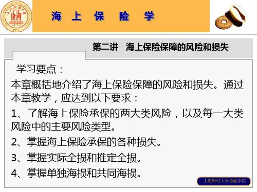 第二讲 海上保险保障的风险和损失