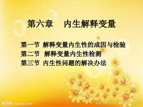 第六章内生解释变量