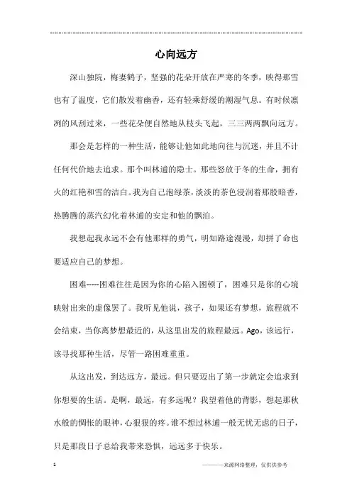 心向远方