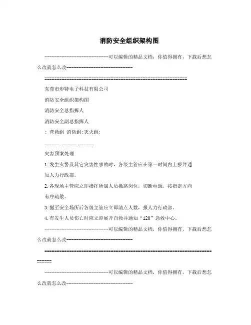 消防安全组织架构图