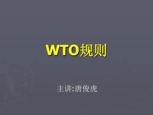 01WTO基本常识