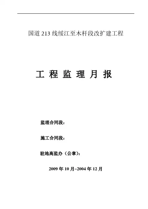 监理月报1
