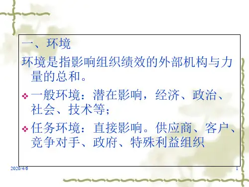 组织的环境和组织文化教材