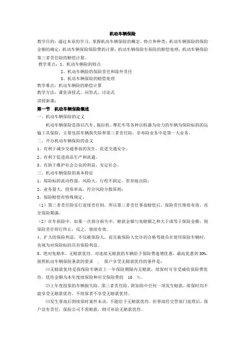 机动车辆保险