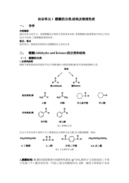 醛酮的分类结构及物理性质