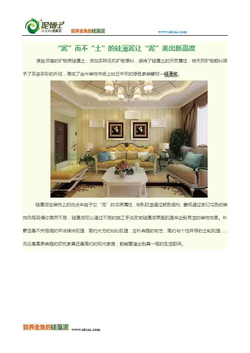 “泥”而不“土”的硅藻泥让“泥”美出新高度