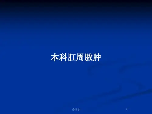 本科肛周脓肿PPT教案