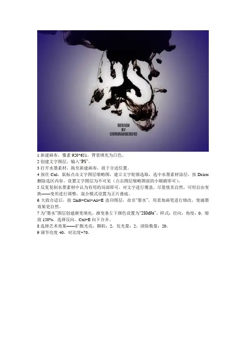 PS制作炫彩文字效果