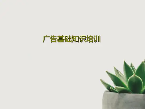广告基础知识培训共30页文档