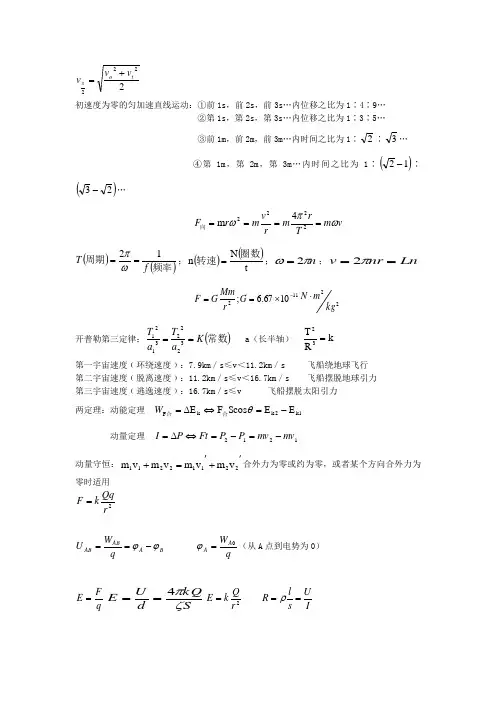 物理公式大全 2